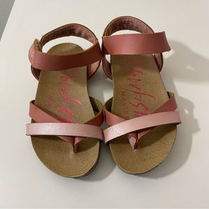 Blowfish Toddler Girl Strap Adjustable Strap Sandal In Blush Pink,  Size 6